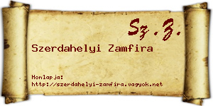 Szerdahelyi Zamfira névjegykártya